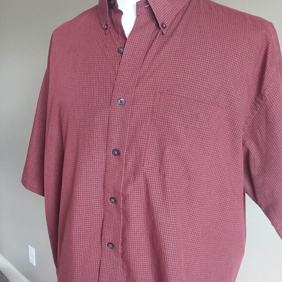 Van Heusen Shirt Sz XXL Red with check print - Picture 3 of 7